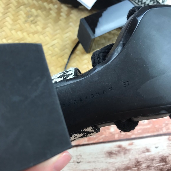 NWT zara block heel sandals lace up - Picture 6 of 7
